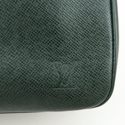 Louis Vuitton Toiletry Pouch Taiga Leather, Green, Leather, Clutch