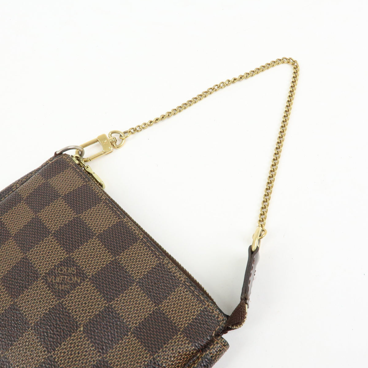 Louis Vuitton Pochette Accessoires Damier, Brown, Canvas, Clutch