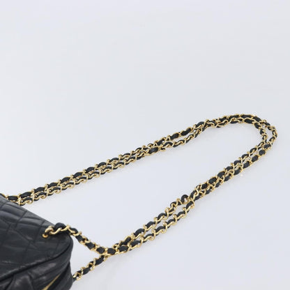Chanel Vintage Front Pocket Camera Chevron Lambskin, Black, Leather, Handbag