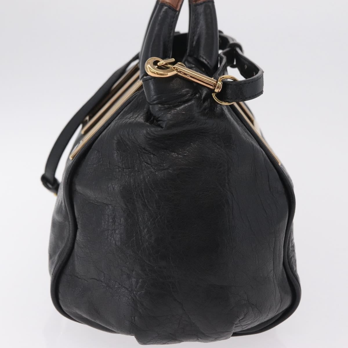 Chloe Ethel Leather, Black, Leather, Handbag