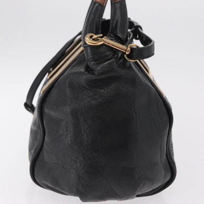 Chloe Ethel Leather, Black, Leather, Handbag