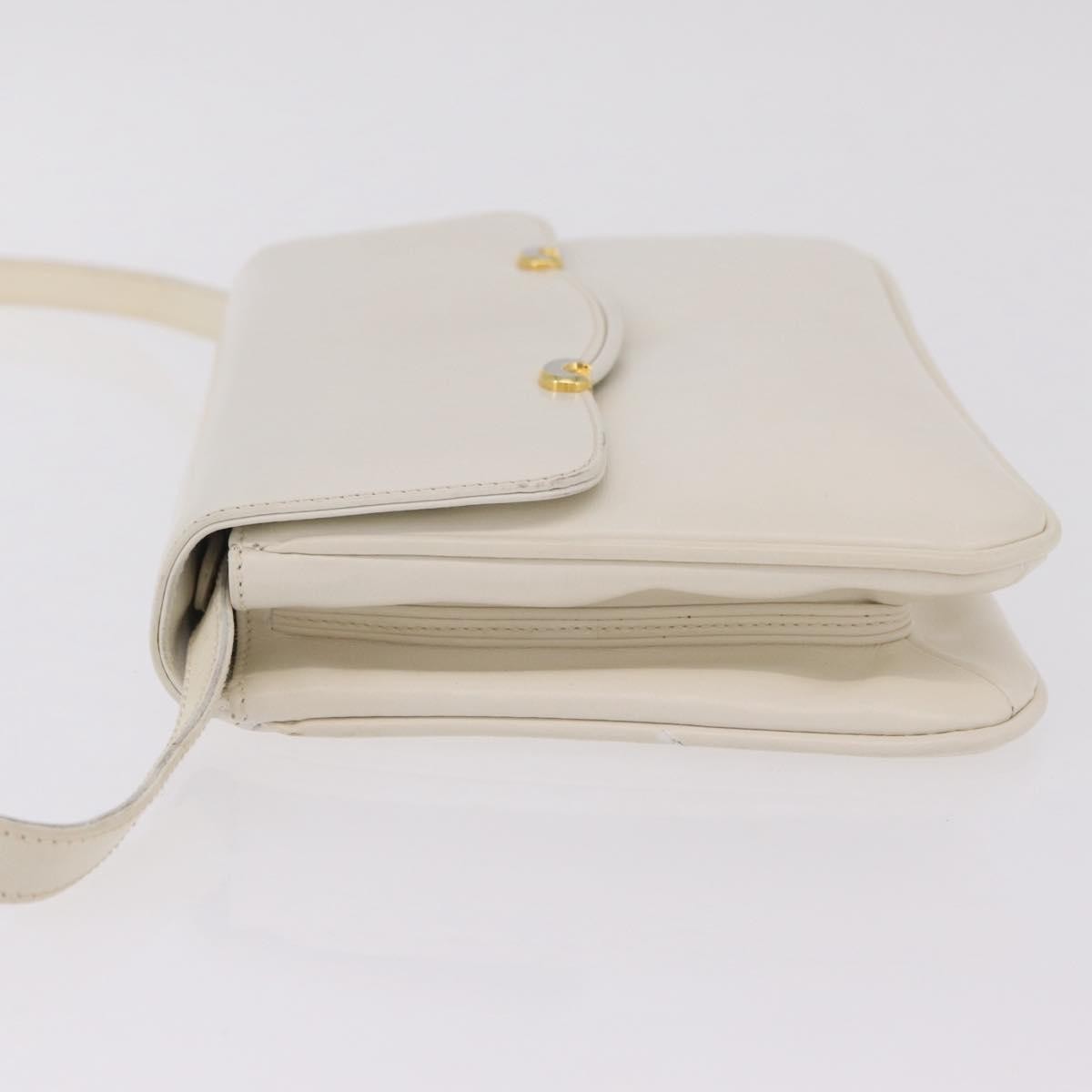 Gucci Shoulder Leather, White, Leather, Shoulder Bag