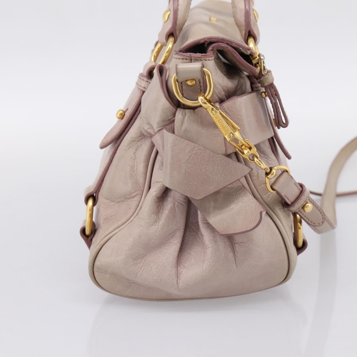Miu Miu Vitello Lux Leather, Pink, Leather, Handbag