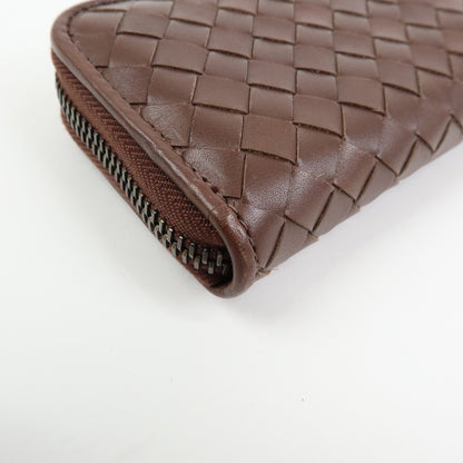 Bottega Veneta Zip Coin Purse Intrecciato Nappa, Brown, Leather, Clutch