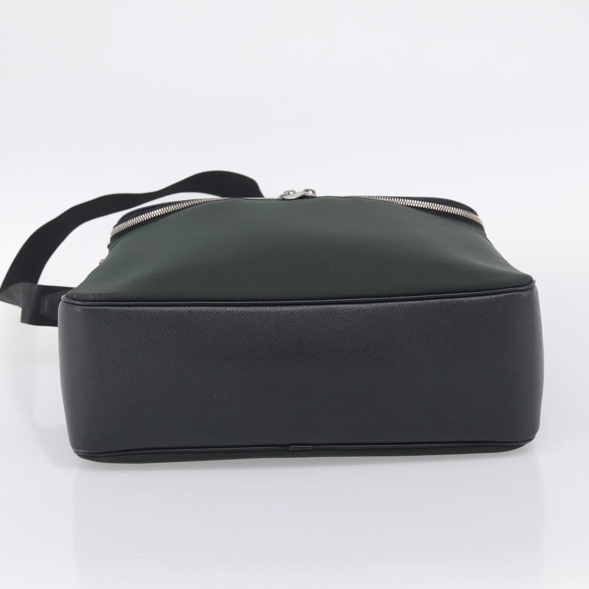 Louis Vuitton Taimyr Messenger Taiga Leather and Canvas, Gray, Leather, Handbag