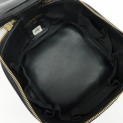 Chanel Vintage Timeless Cosmetic Case Caviar, Black, Leather, Clutch