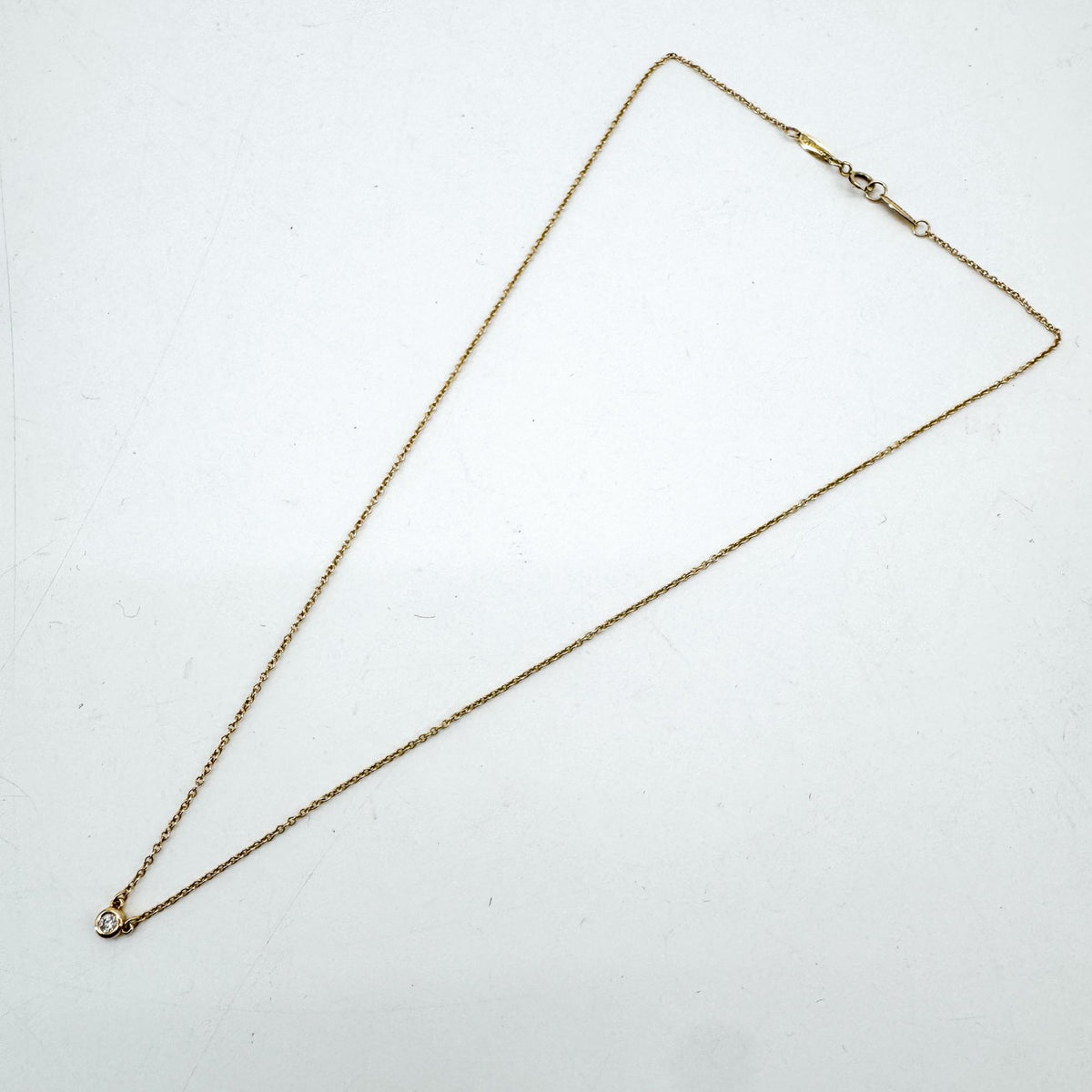 Tiffany & Co. Elsa Peretti Diamonds By The Yard Pendant 18K Yellow Gold with Diamond, Gold, Yellow Gold, Necklace