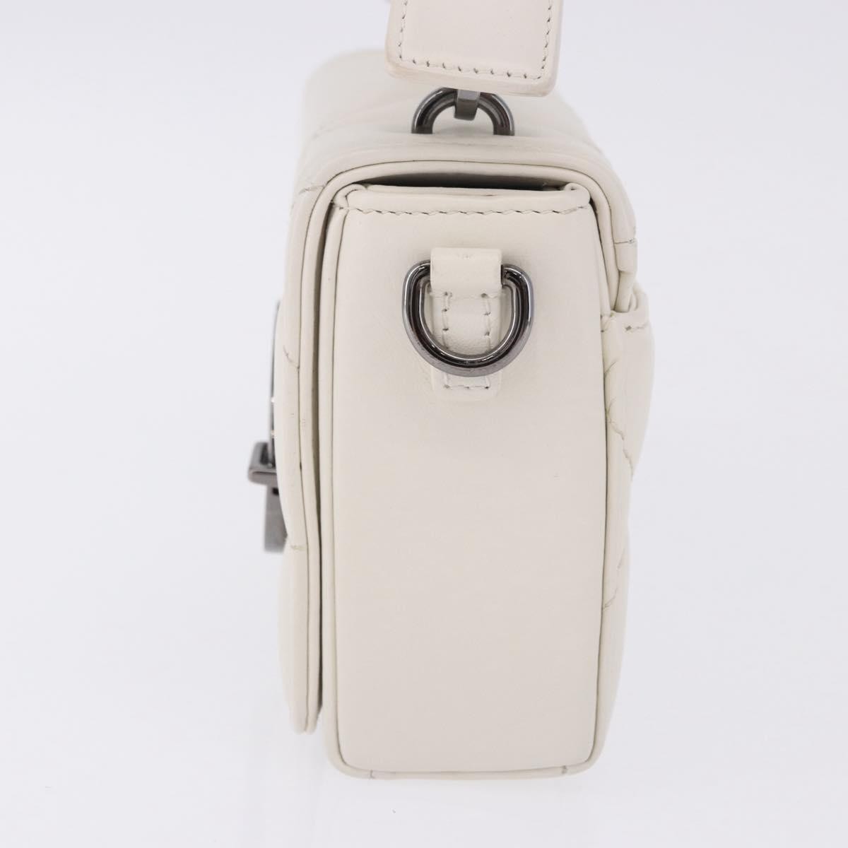 Christian Dior Caro Leather, White, Leather, Handbag