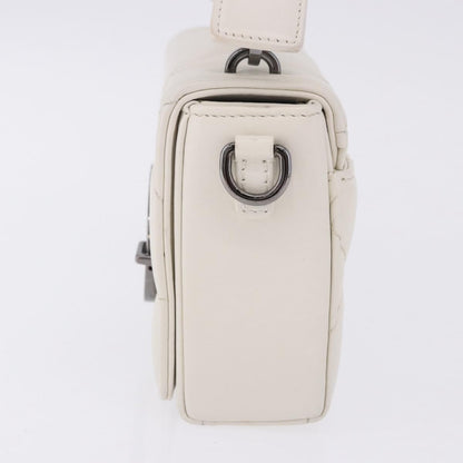 Christian Dior Caro Leather, White, Leather, Handbag