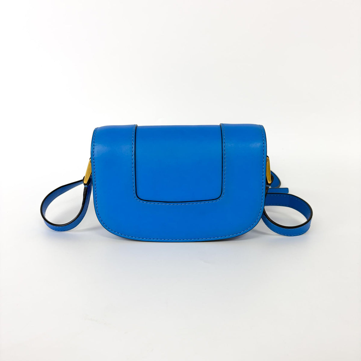 Valentino Garavani Supervee Leather, Blue, Leather, Crossbody Bag