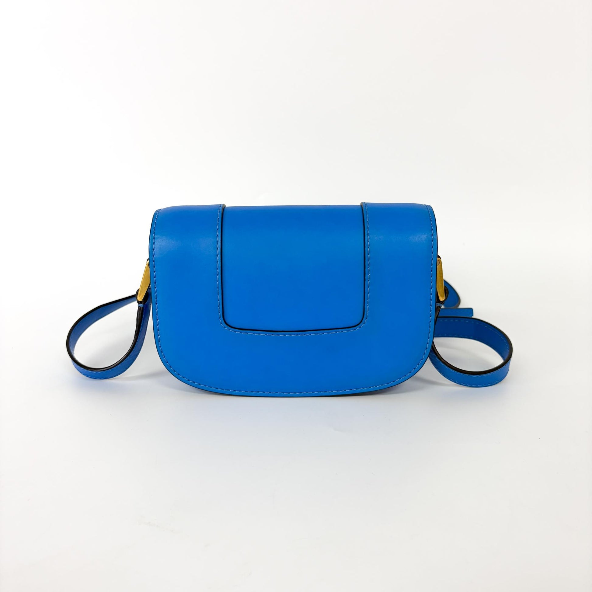 Valentino Garavani Supervee Leather, Blue, Leather, Crossbody Bag