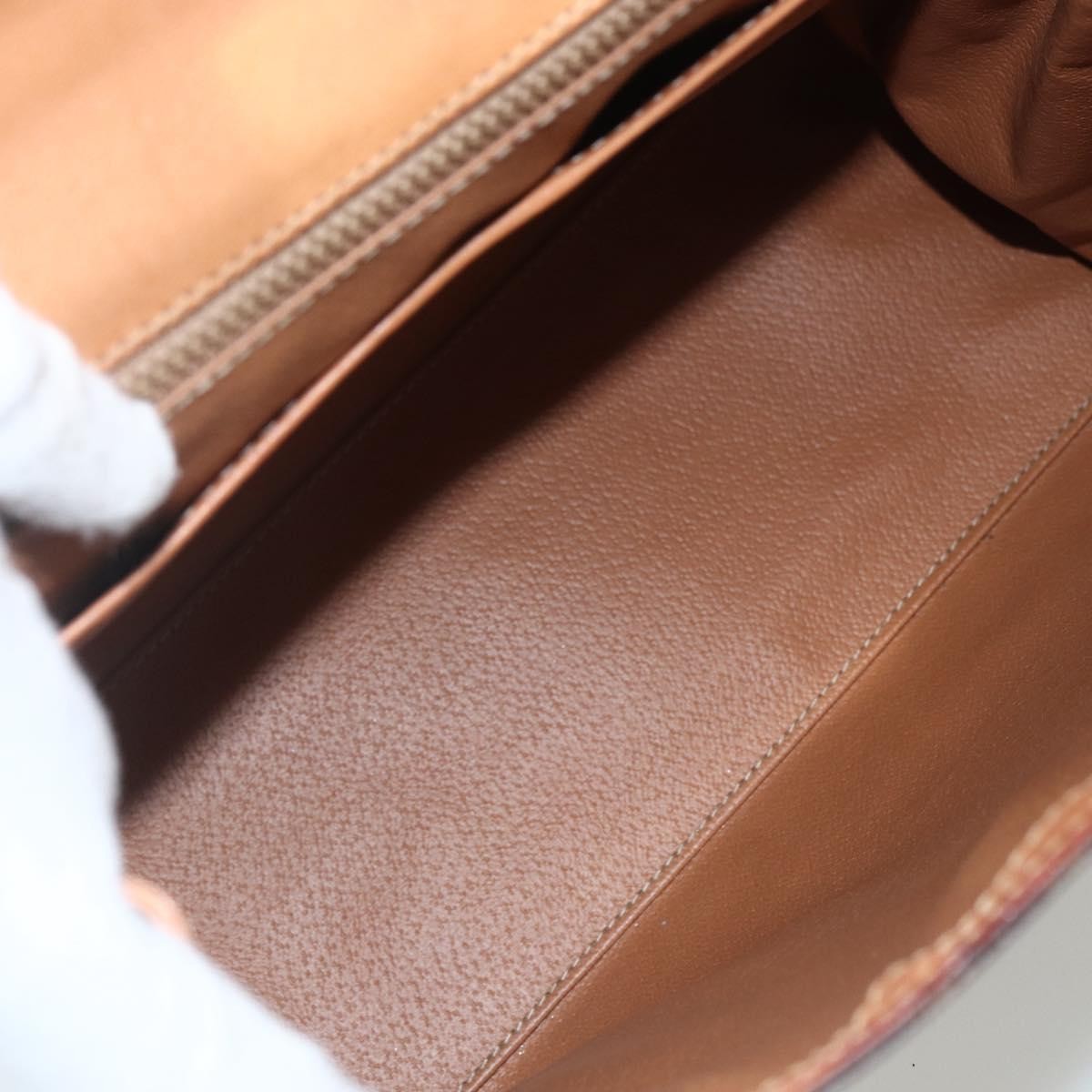 Celine Vintage Macadam Canvas, Brown, Canvas, Backpack