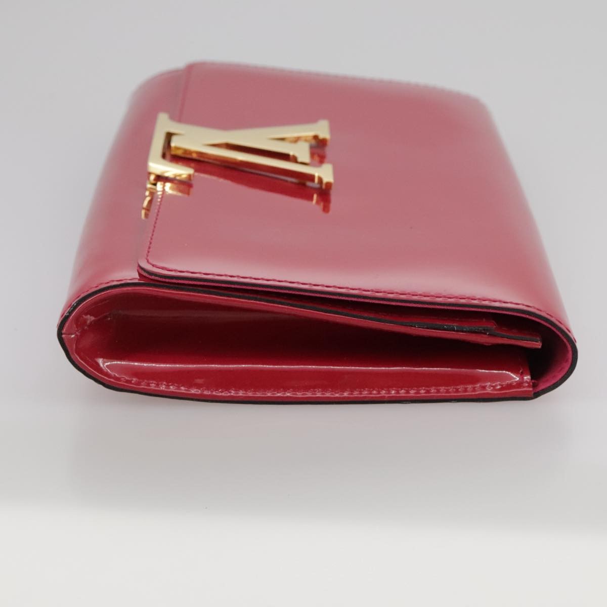 Louis Vuitton Louise Clutch Patent, Pink, Patent Leather, Clutch