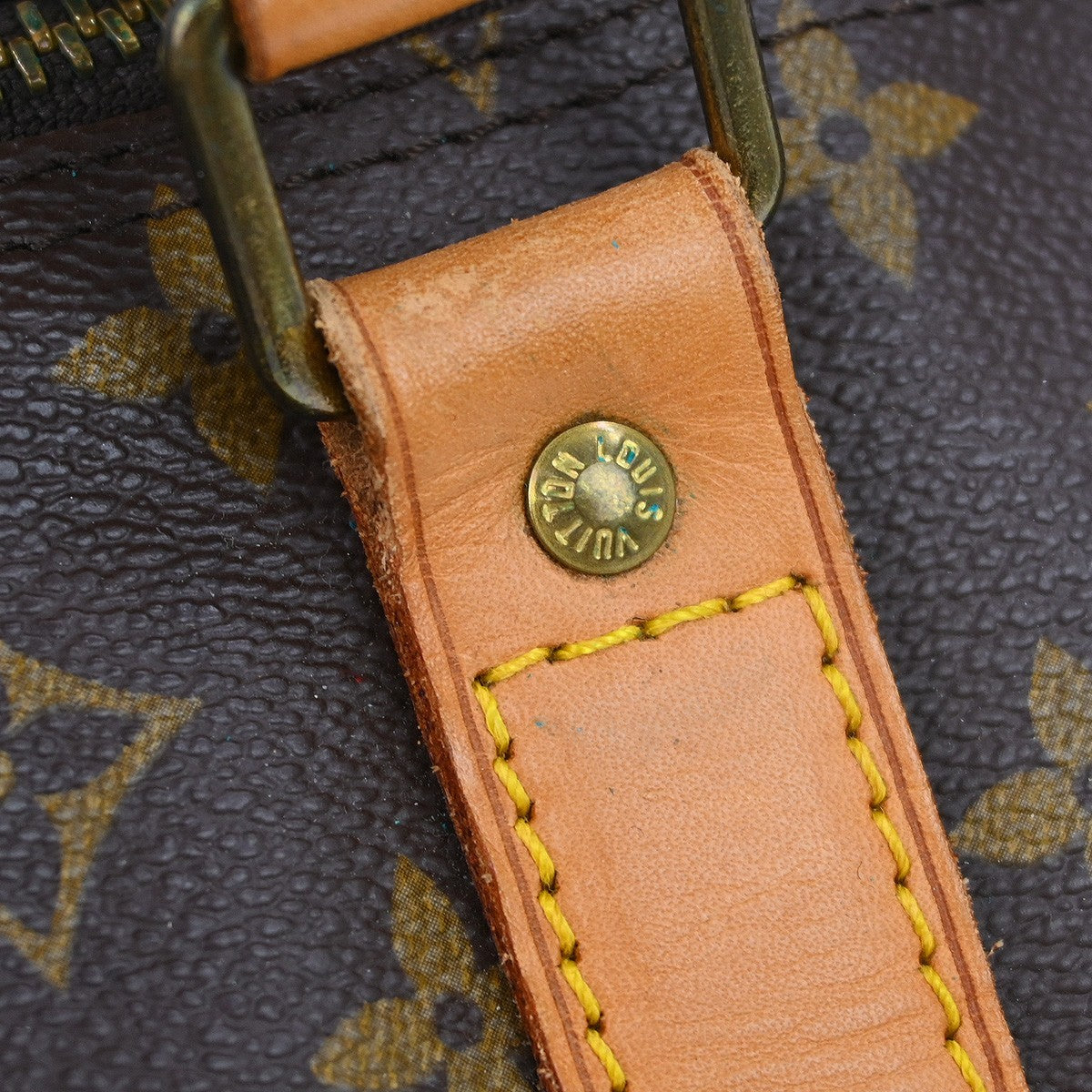 Louis Vuitton Keepall Bandoulière Monogram, Brown, Canvas, Travel Bag