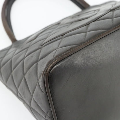 Chanel Matelassé Lambskin leather, Black, Leather, Tote Bag