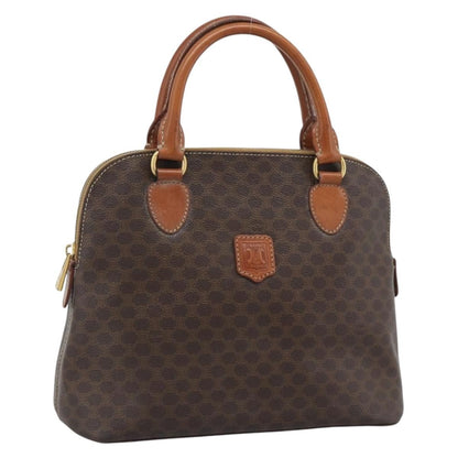 Celine Vintage Handbag Toile Céline, Brown, PVC, Handbag