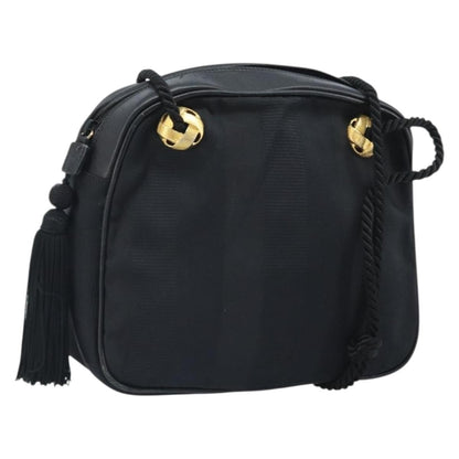 Salvatore Ferragamo Vintage Canvas, Black, Canvas, Shoulder Bag