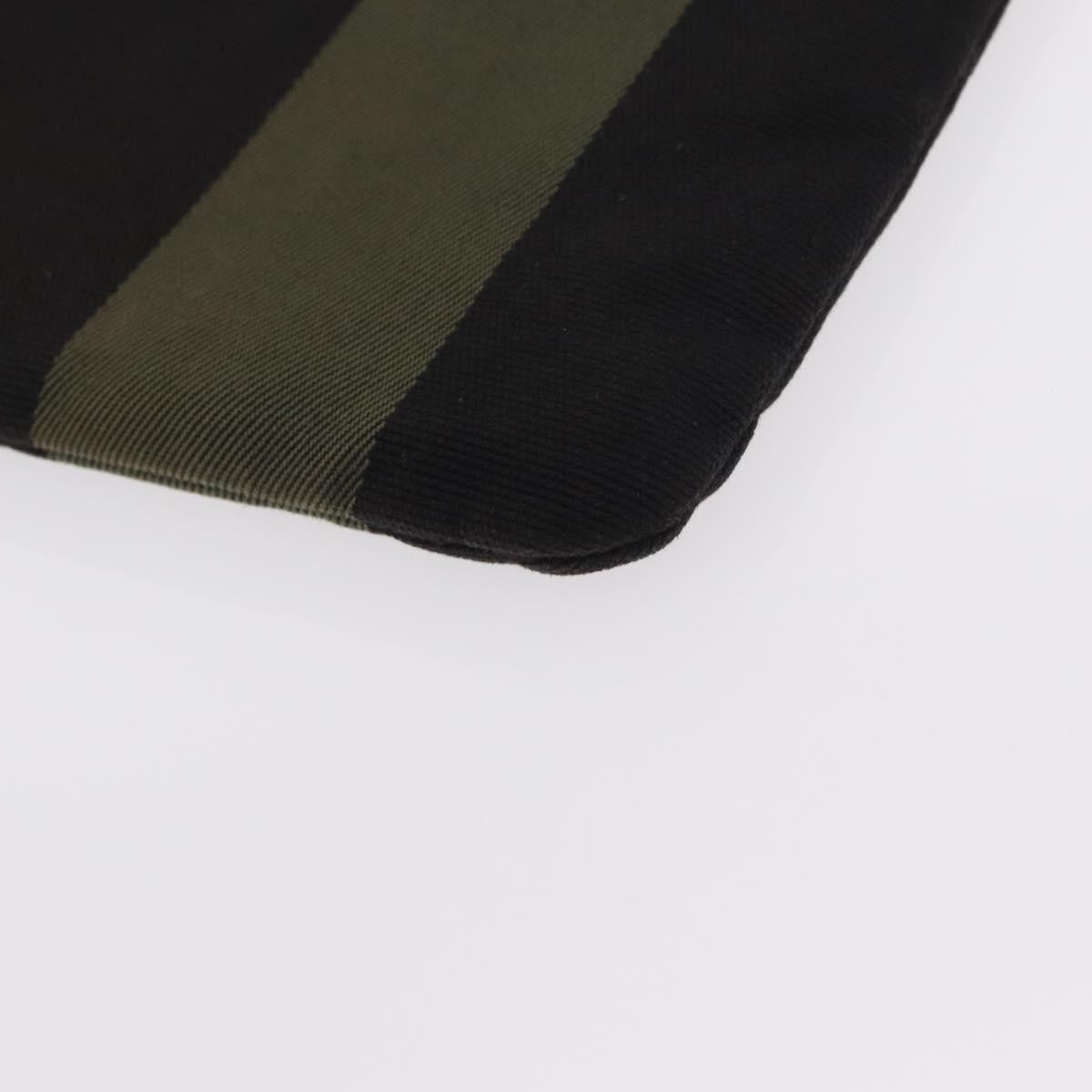 Saint Laurent Beach Zip Canvas, Khaki, Canvas, Clutch