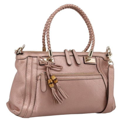 Gucci Bella Convertible Top Handle Leather, Pink, Leather, Handbag