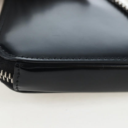 Prada Triangle Logo Zip Embossed Leather, Black, Leather, Shoulder Bag