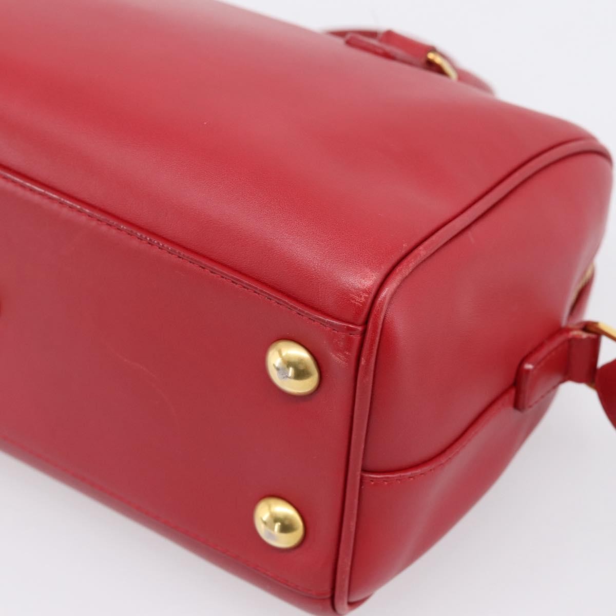 Saint Laurent Classic Baby Duffle Leather, Red, Leather, Handbag