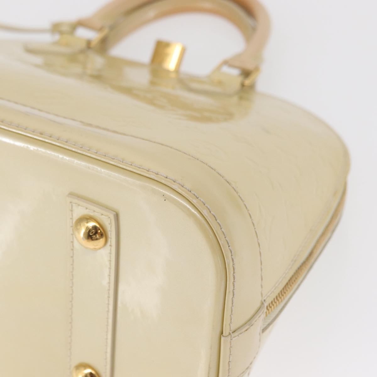 Louis Vuitton Alma Monogram Vernis, Beige, Patent Leather, Handbag