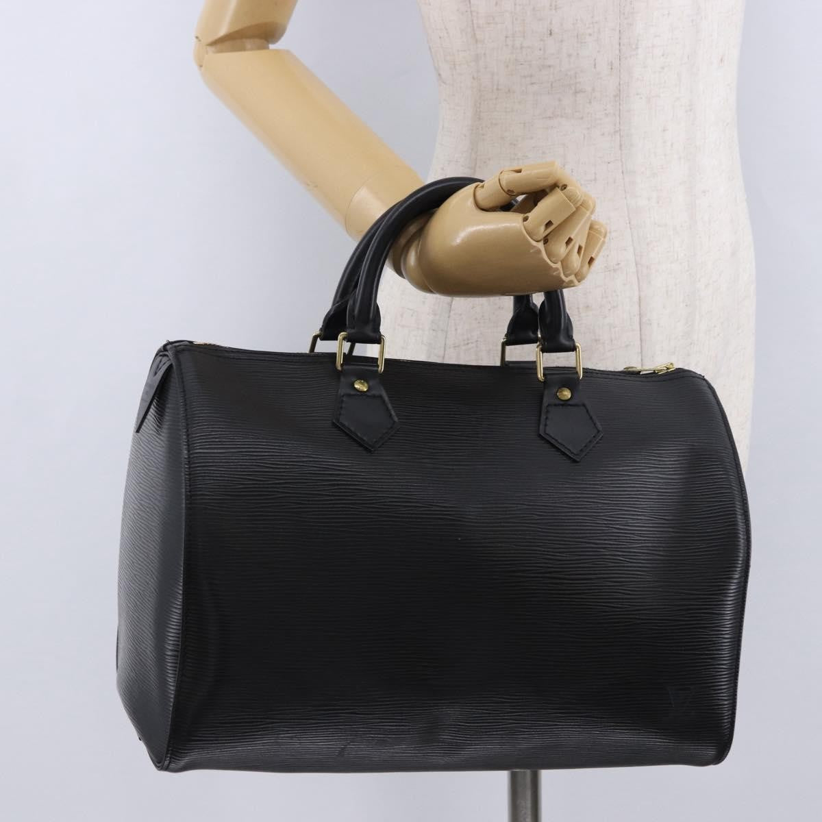 Louis Vuitton Speedy Epi Leather, Black, Leather, Handbag