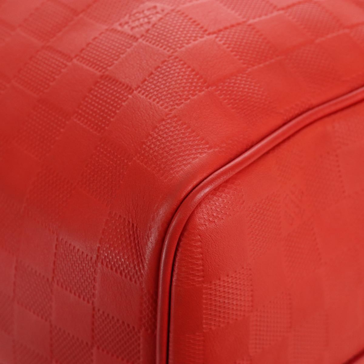 Louis Vuitton Keepall Bandouliere Damier Infini Leather, Red, Leather, Travel Bag