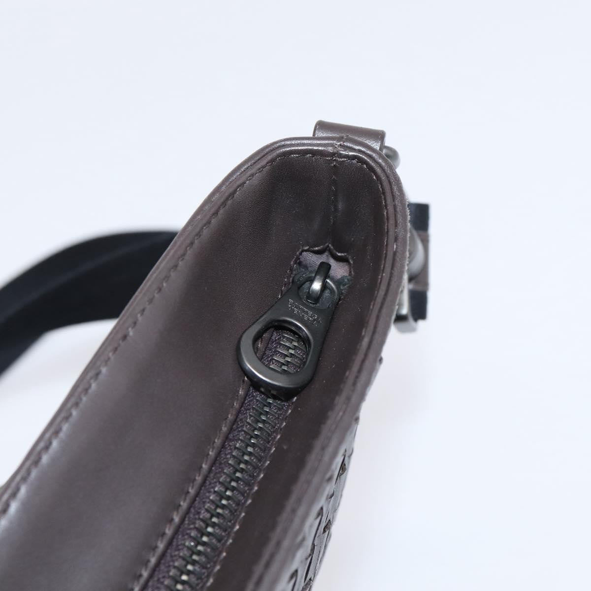 Bottega Veneta Flat Messenger Intrecciato Nappa, Brown, Leather, Handbag