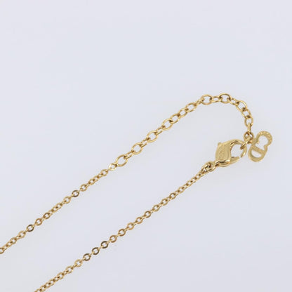 Christian Dior Logo Heart Pendant Metal, Gold, Metal, Necklace