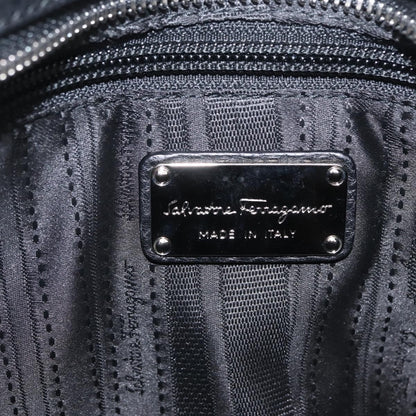 Salvatore Ferragamo Sofia Satchel Grainy Leather, Black, Leather, Handbag
