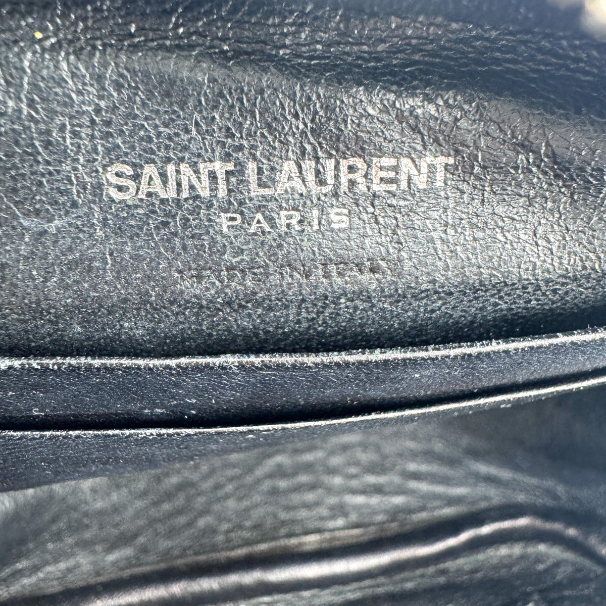 Saint Laurent Classic Monogram Blogger Leather, Black, Leather, Crossbody Bag