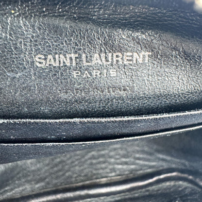 Saint Laurent Classic Monogram Blogger Leather, Black, Leather, Crossbody Bag