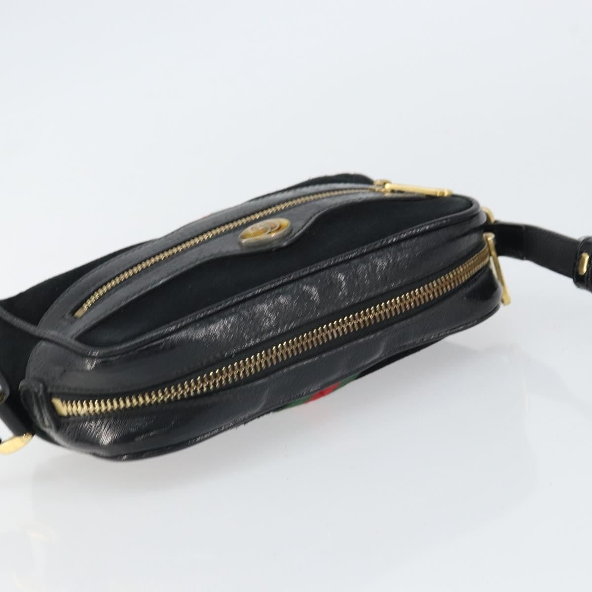 Gucci Ophidia Suede, Black, Suede, Shoulder Bag