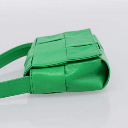 Bottega Veneta Cassette Maxi Intrecciato Leather, Green, Leather, Clutch
