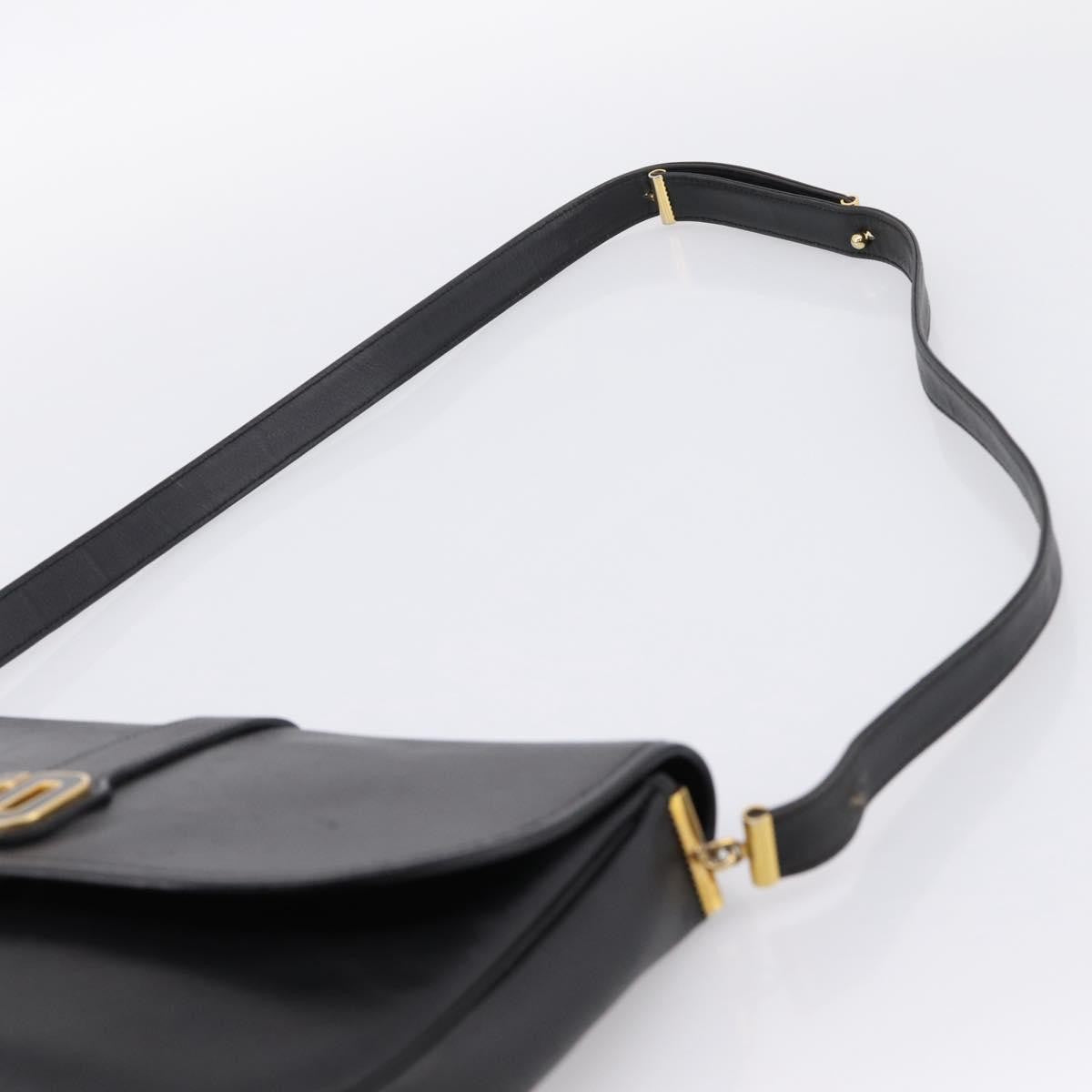 Christian Dior Shoulder Leather, Black, Leather, Shoulder Bag