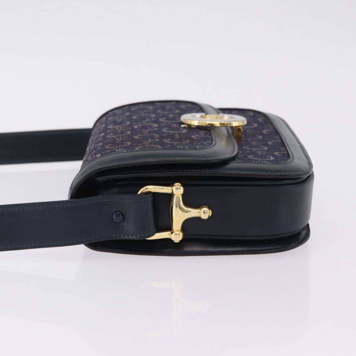 Celine C Sulky Horse carriage Canvas, Navy, Canvas, Handbag