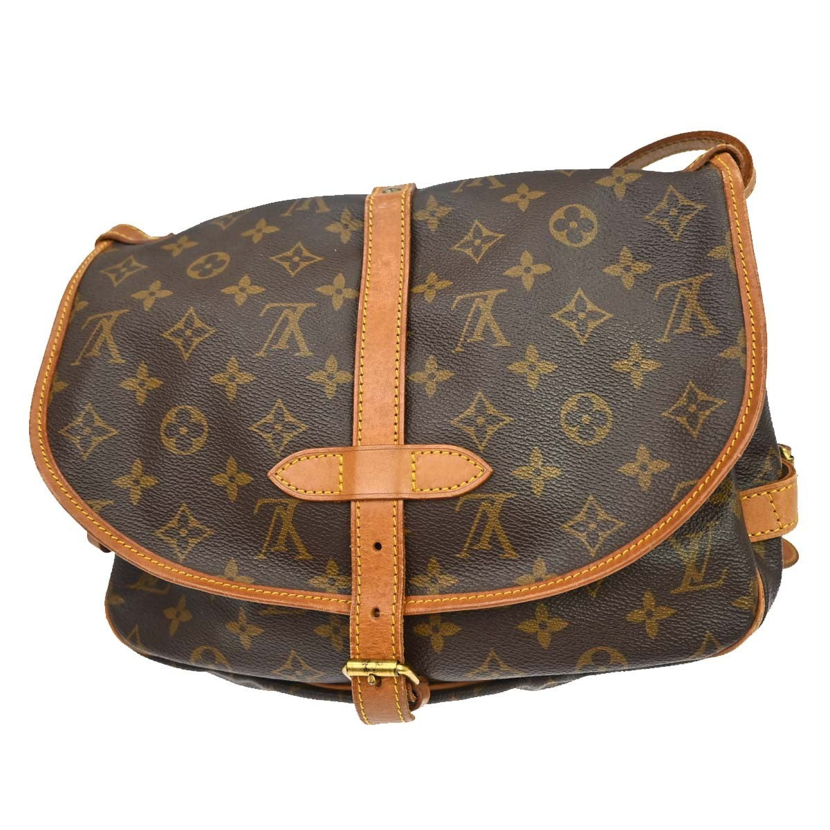 Louis Vuitton Saumur Monogram Canvas, Brown, Canvas, Shoulder Bag