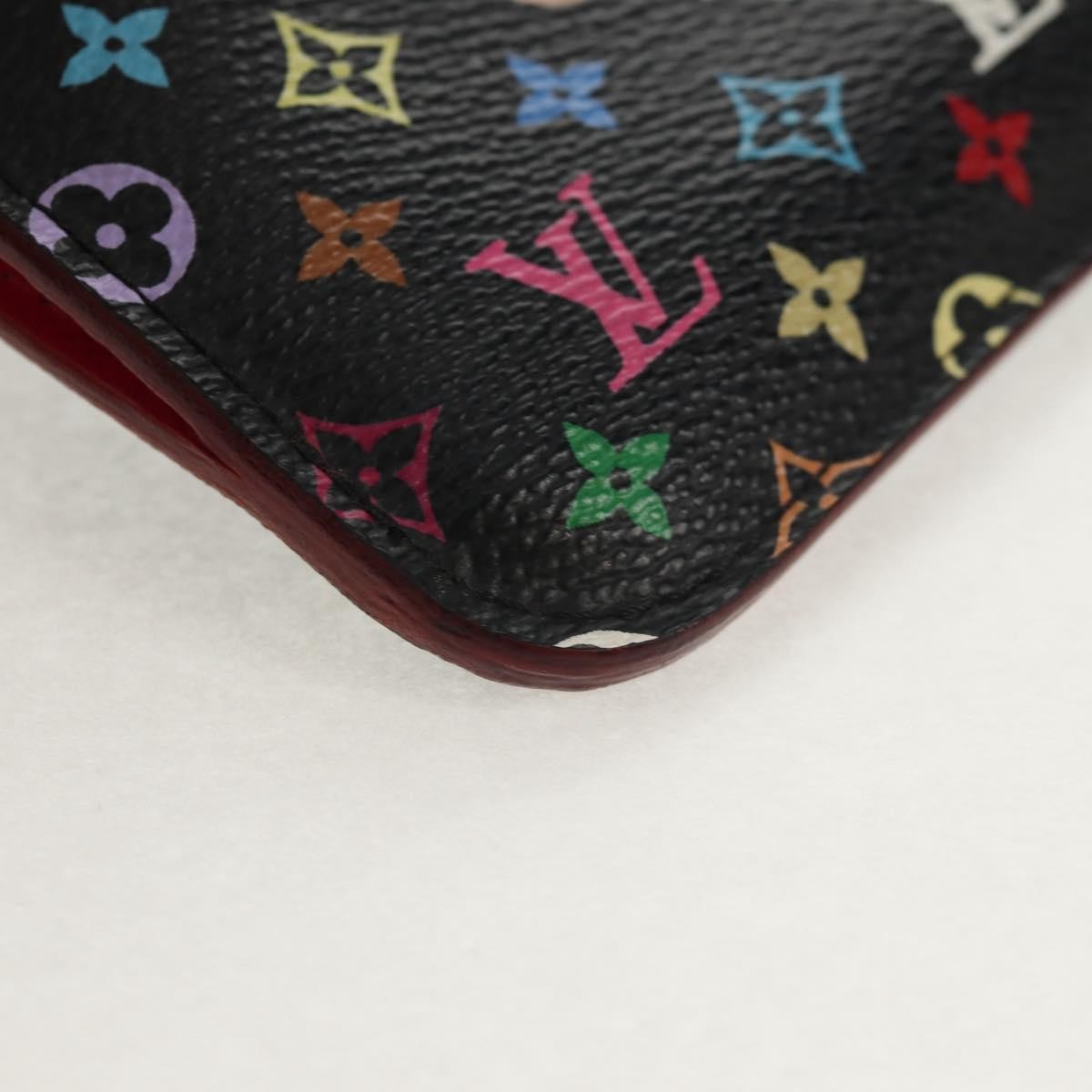 Louis Vuitton Pochette clés NM Monogram Multicolor Canvas, Black, Canvas, Wallet