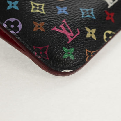 Louis Vuitton Pochette clés NM Monogram Multicolor Canvas, Black, Canvas, Wallet
