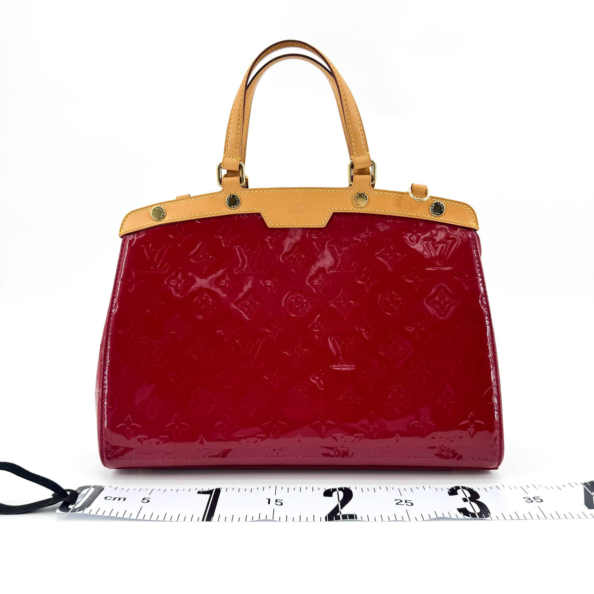 Louis Vuitton Sherwood Monogram Vernis, Beige, Patent Leather, Handbag