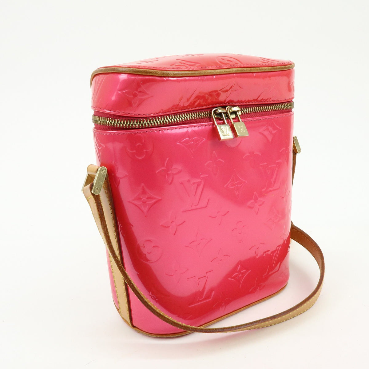 Louis Vuitton Sullivan Monogram Vernis, Pink, Patent Leather, Shoulder Bag