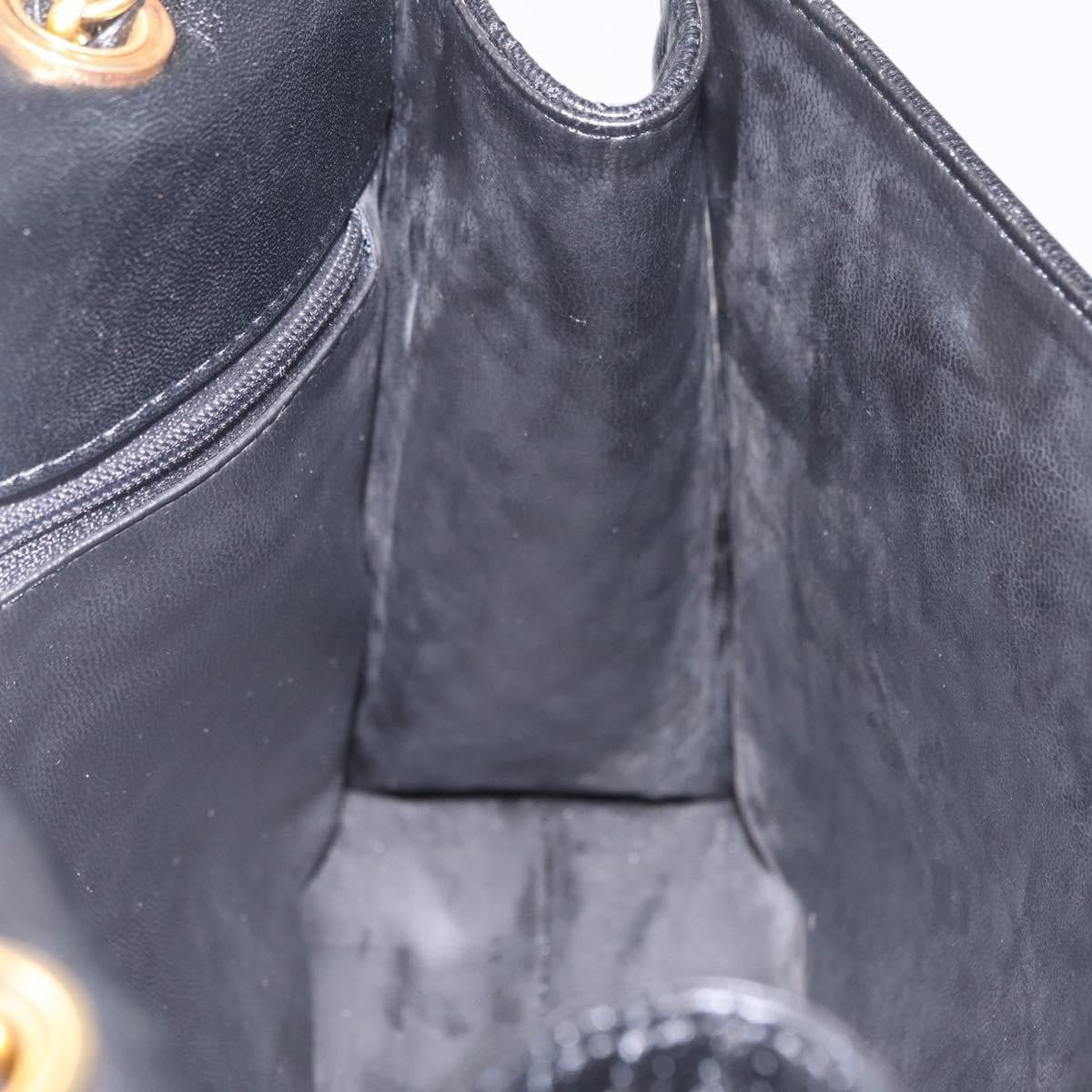 Bally Vintage Quilted Leather, Black, Leather, Shoulder Bag