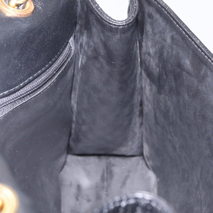 Bally Vintage Quilted Leather, Black, Leather, Shoulder Bag