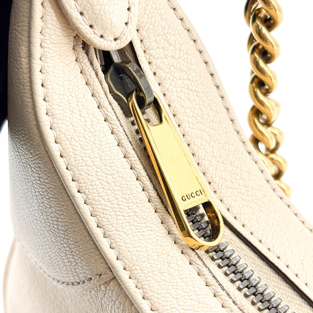 Gucci Aphrodite Leather, Beige, Leather, Shoulder Bag