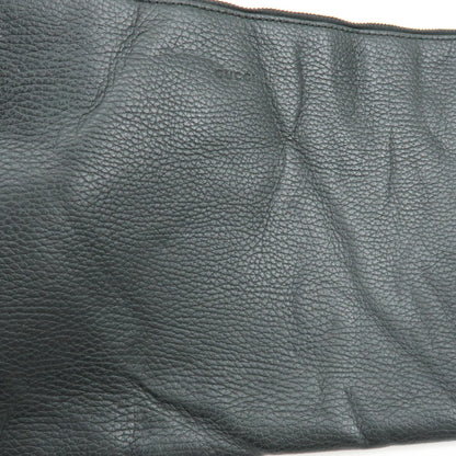 Gucci Bamboo Zip Pouch (Outlet) Leather, Black, Leather, Clutch