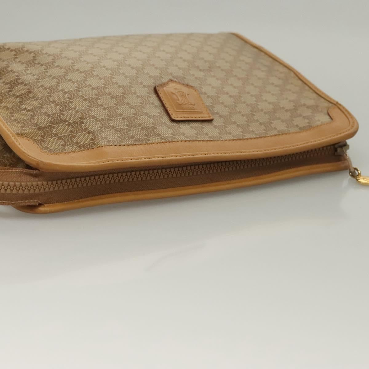 Celine Macadam Pochette Clutch, Beige, PVC, Clutch