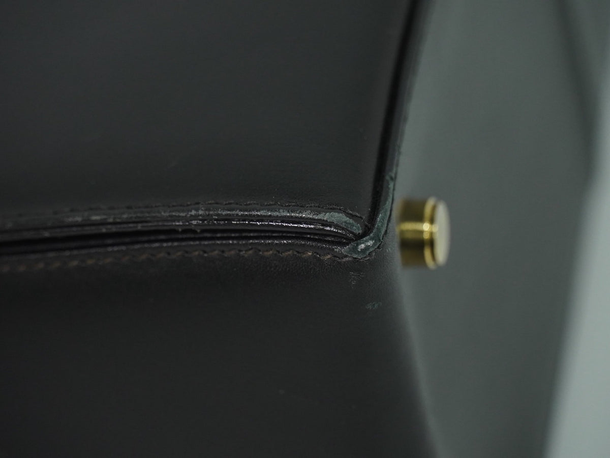 Salvatore Ferragamo Convertible Top Handle Leather, Black, Leather, Handbag