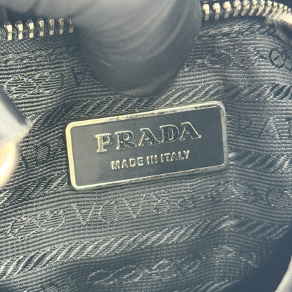 Prada Shoulder Bag Leather, Black, Nylon, Shoulder Bag