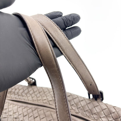 Bottega Veneta Montaigne Handle Intrecciato Nappa, Brown, Other, Handbag